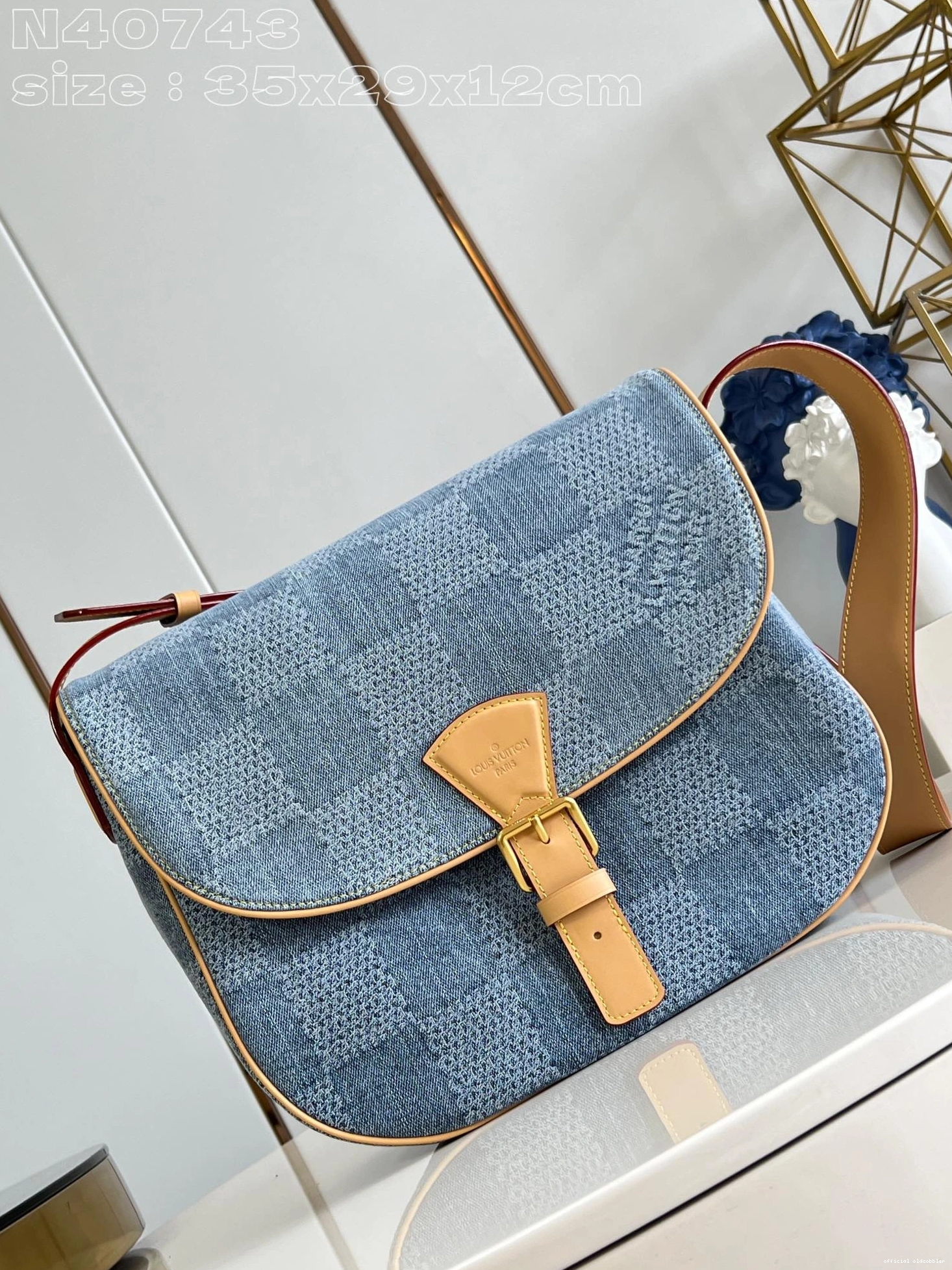Official oldcobbler Montsouris VUITTON MM LOUIS Messenger 0710